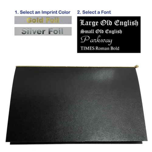 Imprinted Black Certificate Holder