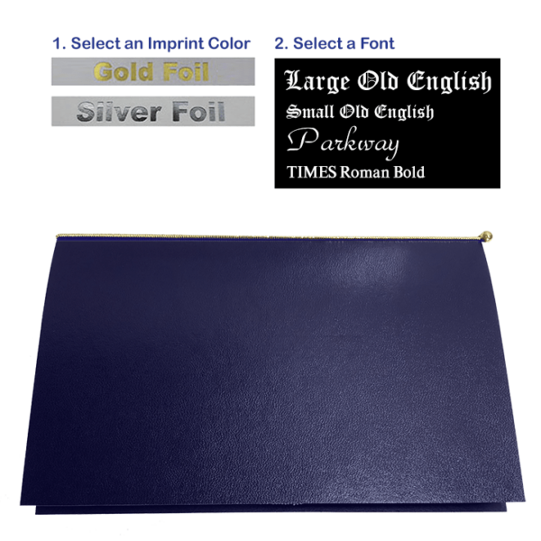 Blue Foil Certificate Paper