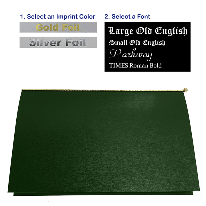 Imprinted Green Certificate Holder