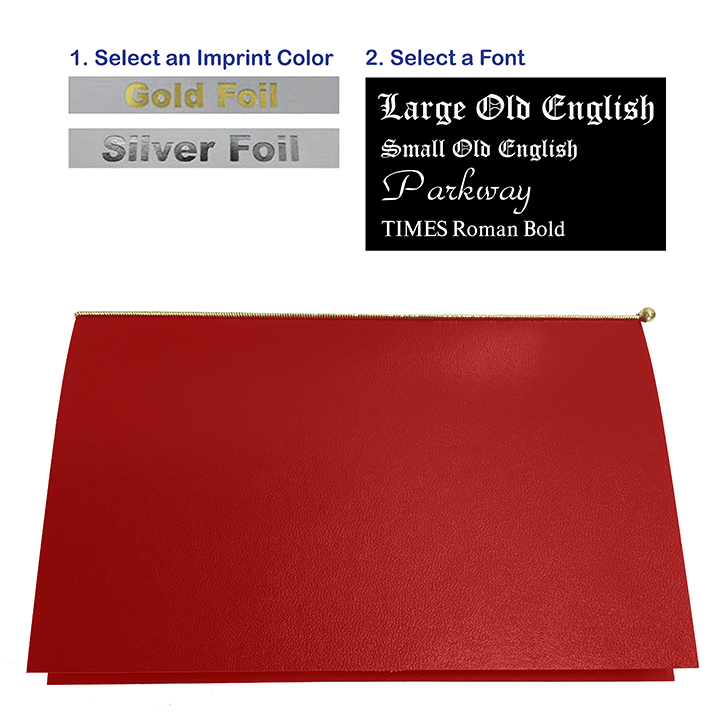 Imprinted Red Certificate Holder