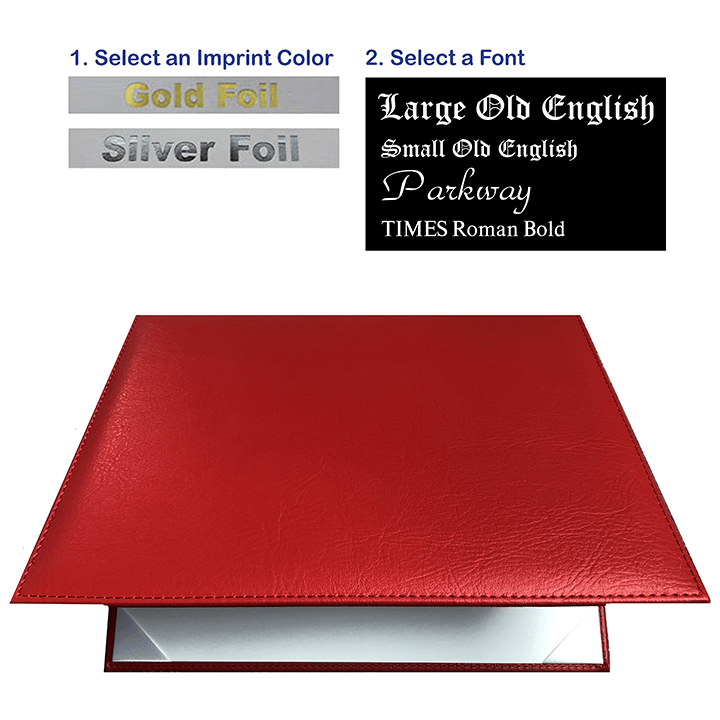 Imprinted Red Diploma Cover