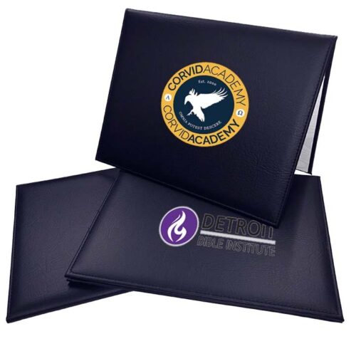 Full Color Navy Blue Diploma Cover