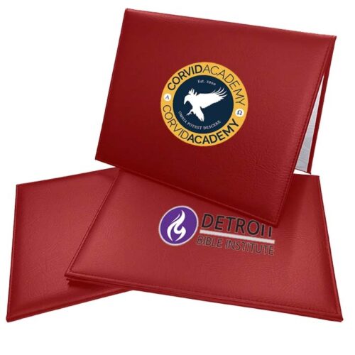 Full Color Red Diploma Cover