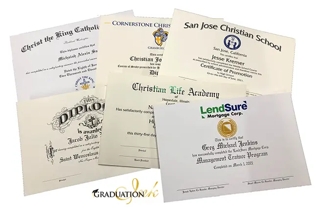 Middle School Diploma Printing