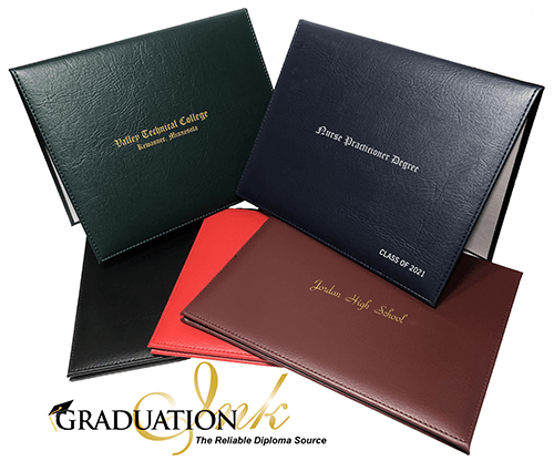 Imprinted Forest Green Diploma Cover