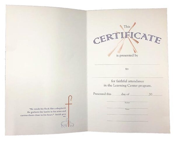 Learning Center Certificate