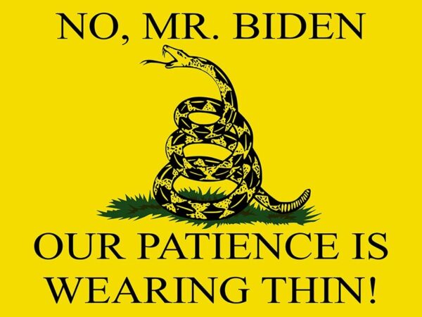 Our Patience is Wearing Thin Joe Yard Sign