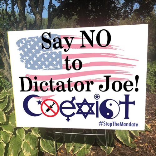 Dictator Joe Biden Coexist Yard Sign