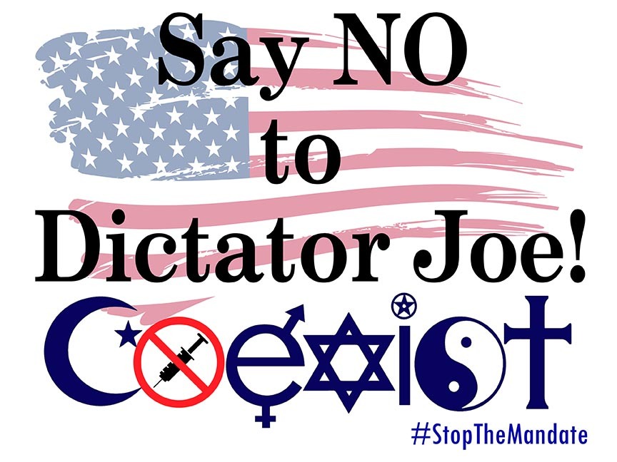 Dictator Joe Biden Coexist Yard Sign