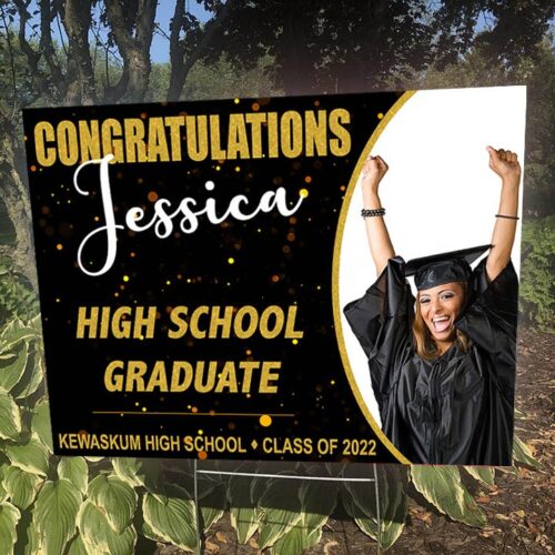 Personalized High School Graduate Lawn Sign