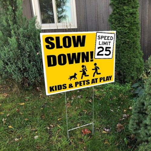 Personalized Slow Down Kids at Play Sign