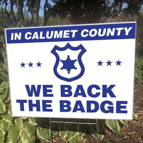 Back the Badge Yard Sign