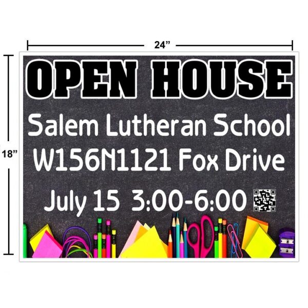 Charter School Open House Sign