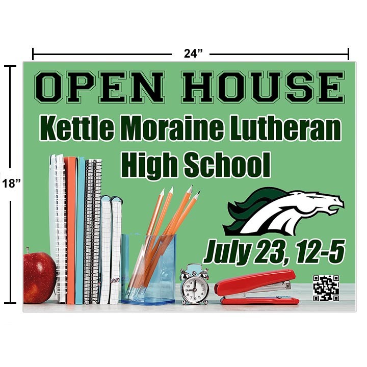 High School Open House Sign