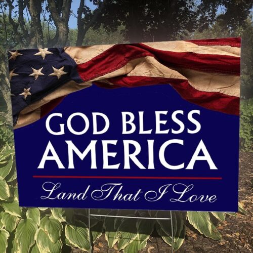 God Bless America Lawn Sign