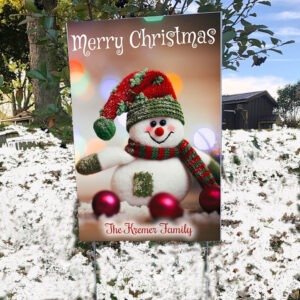 Christmas snowman yard sign