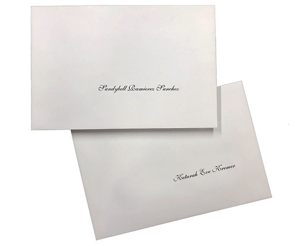 Personalized White Envelopes
