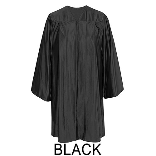 Shiny Black Graduation Gown