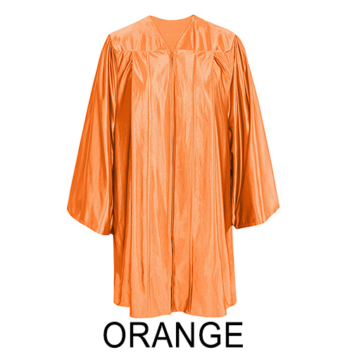 Shiny Orange Graduation Gown