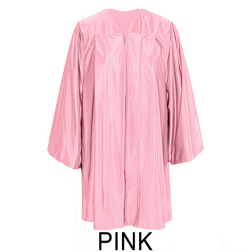 Shiny Pink Graduation Gown