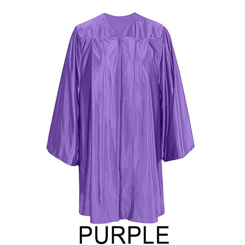 Shiny Purple Graduation Gown