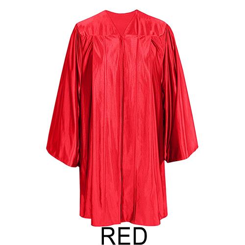 Shiny Red Graduation Gown