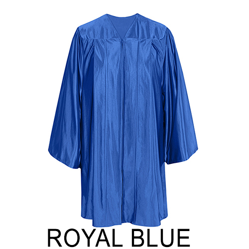 Shiny Royal Blue Graduation Gown