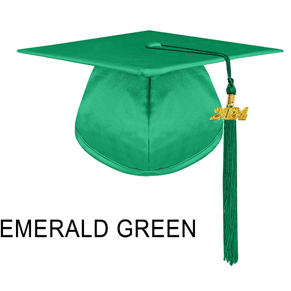 Shiny Emerald Green Graduation Cap