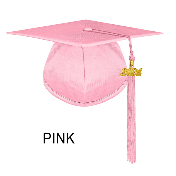 Shiny Pink Graduation Cap