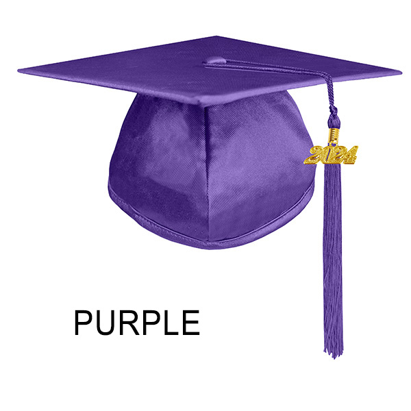 Shiny Purple Graduation Cap