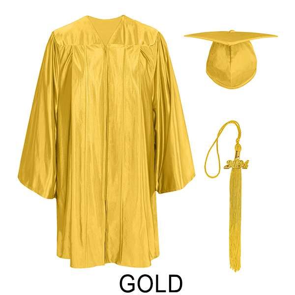 Shiny Gold Kindergarten Cap and Gown Set