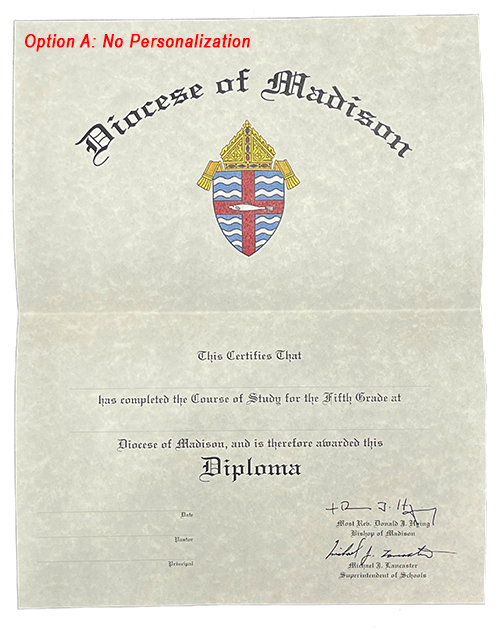 Diocese of Madison Diplomas Option A