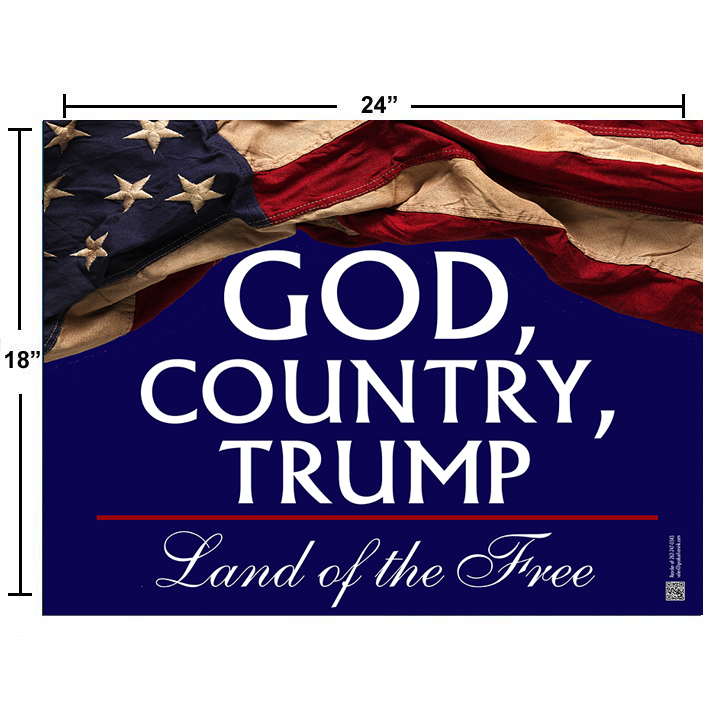 God Country Trump Yard Sign