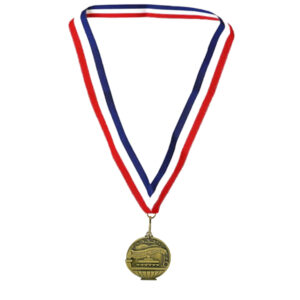 Gold Perfect Attendance Medal and Ribbon