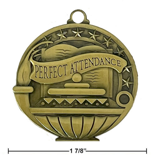 Gold Perfect Attendance Medal