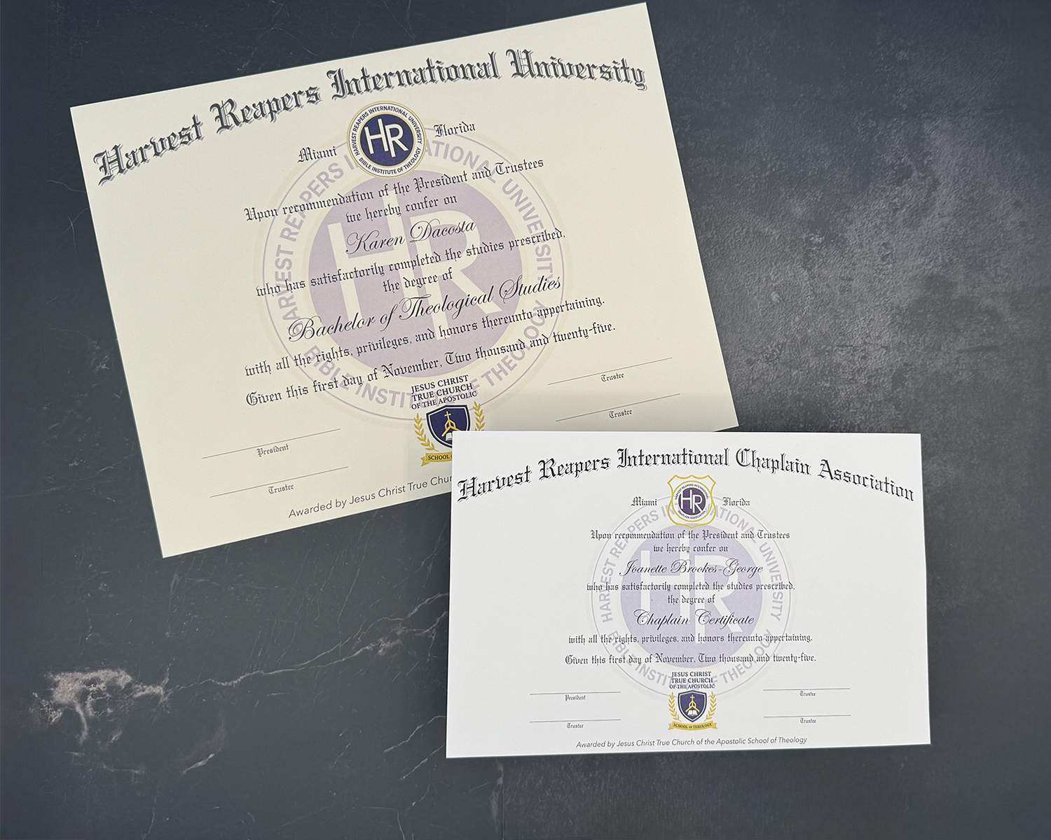 Certificates and Diplomas