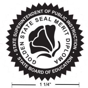 Golden State Merit Seal Transcript Stickers